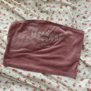 Juicy Couture x Aeropostale Mauve Tube Top with Rhinestone Detail